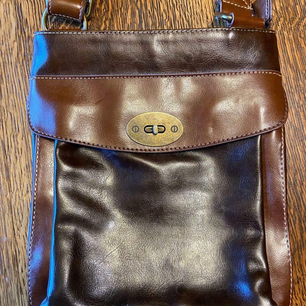 Crossbody bag in browns